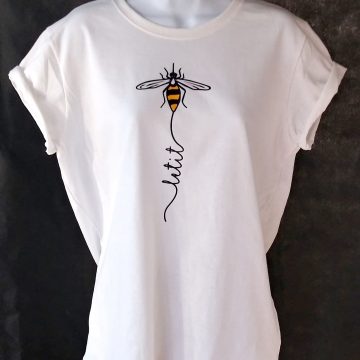 Let It Bee - Honey Bee Shirt in white
