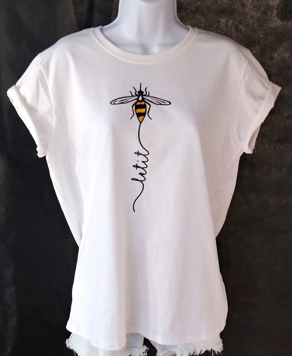 Let It Bee - Honey Bee Shirt in white