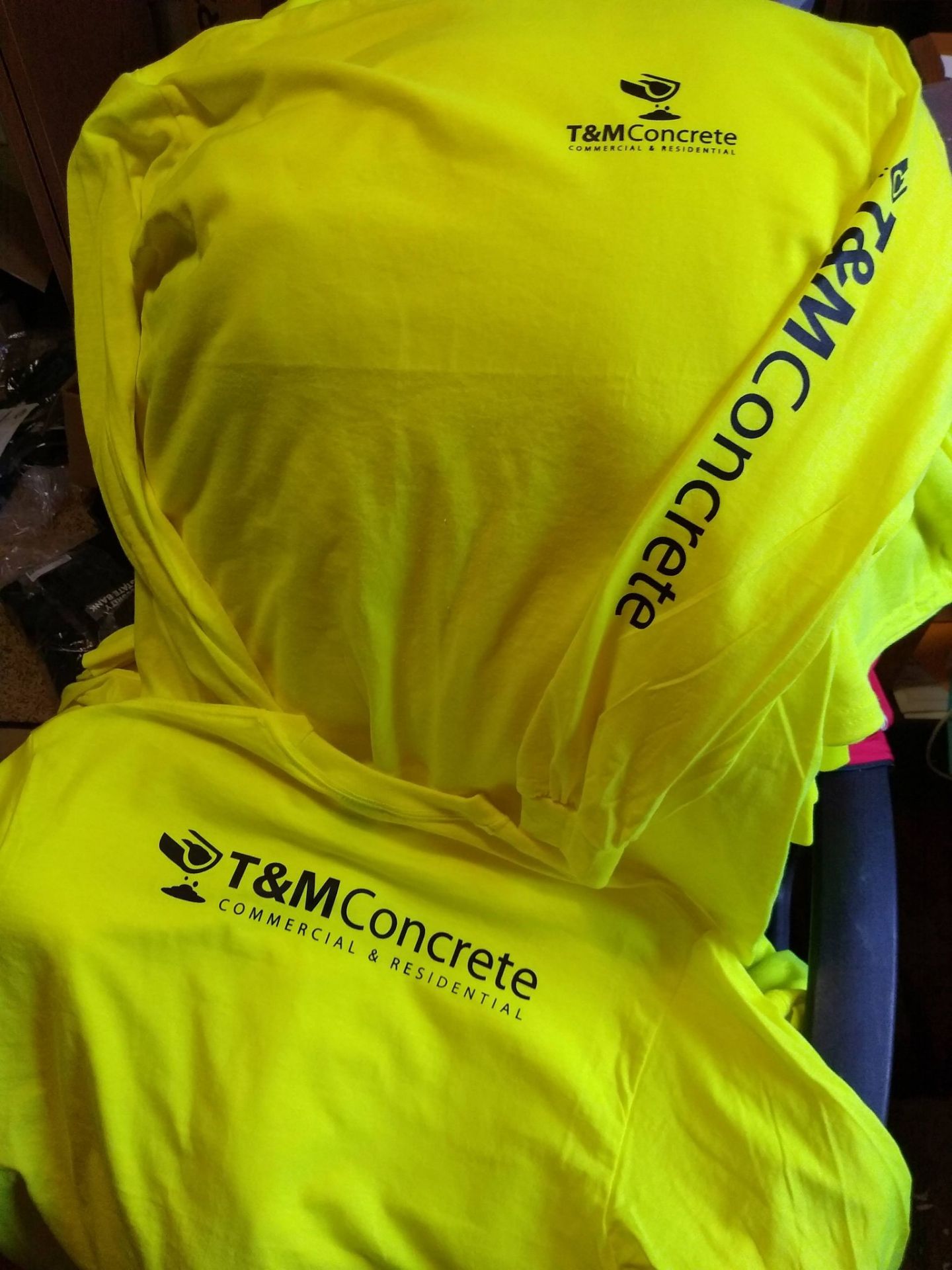 T&M Concrete high viz shirts