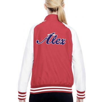 Womens Red Alex Angels Jacket front