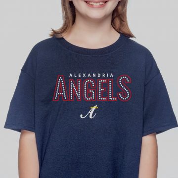 Navy Kids Gildan Alex Angels Tshirt (w/Dot Design)