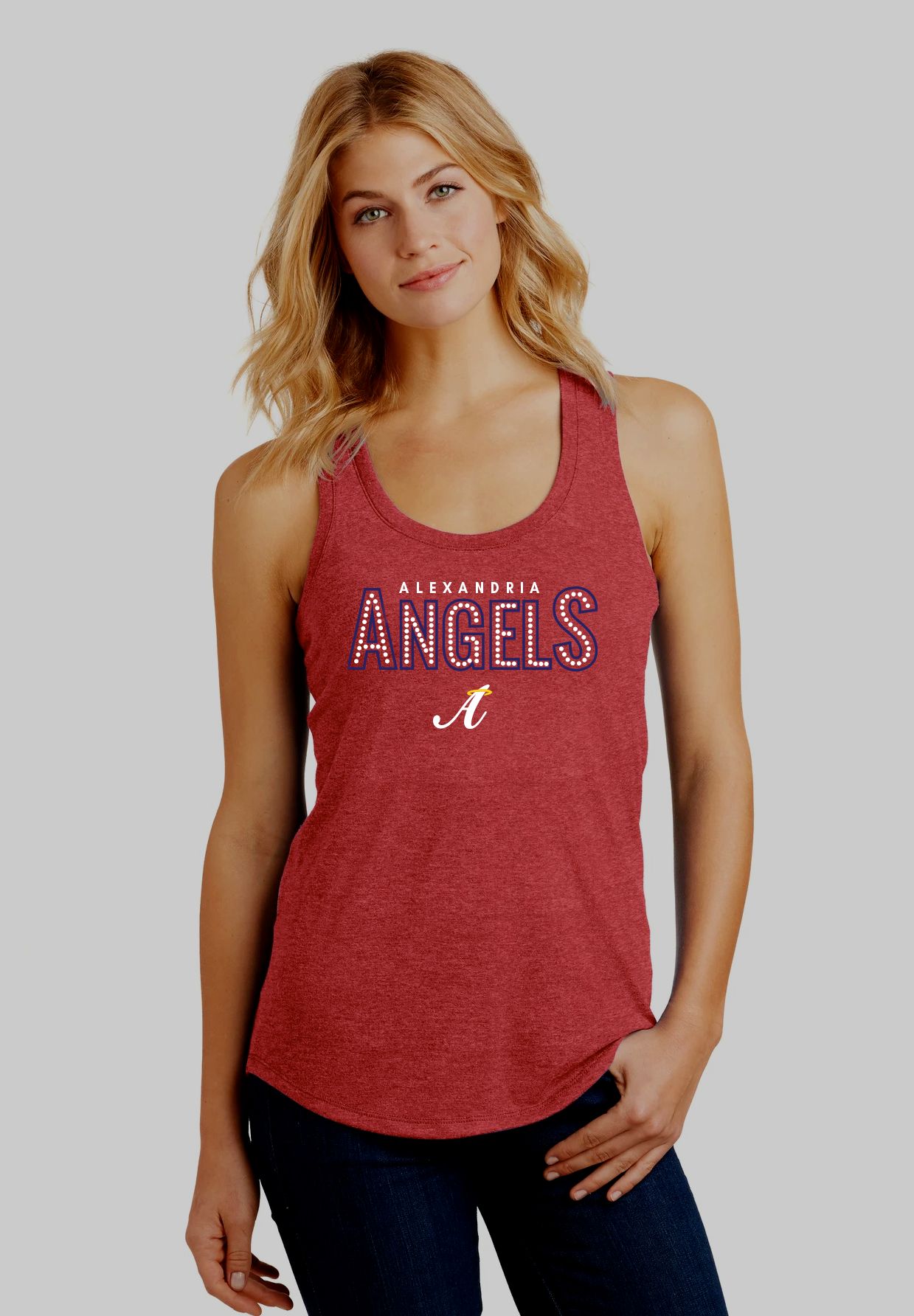 Red Frost Womens Alex Angels Tank Top