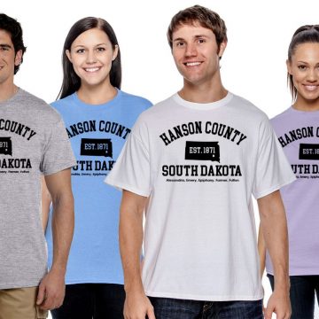 Hanson County, SD (South Dakota) Tshirt - 150 Years Tribute!