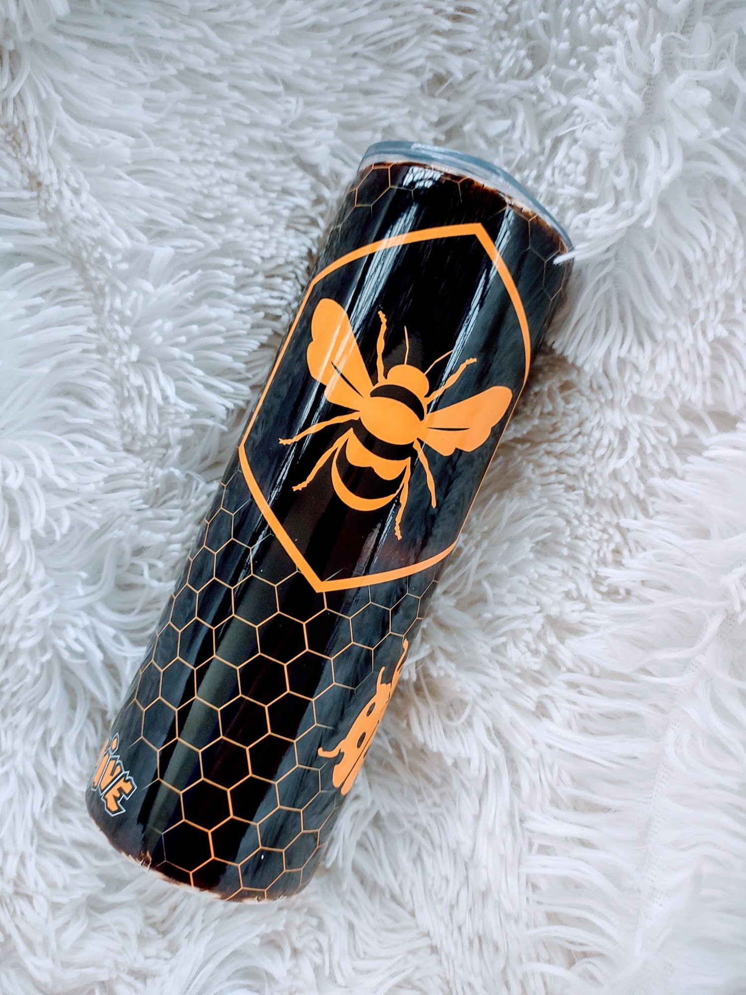 hive game tumbler - custom made with sublimation