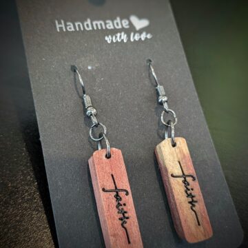 Handmade Custom-Cut South Dakota Cedar Earrings by Melissa Doyle