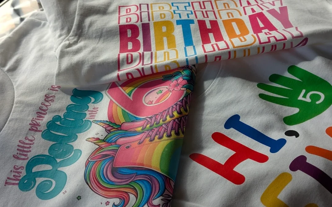 kid bday shirts - dtf printed
